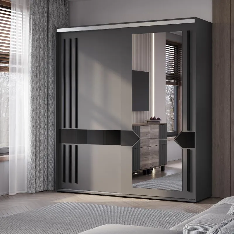 Новинка - шкаф-купе "Крафт-9" графит