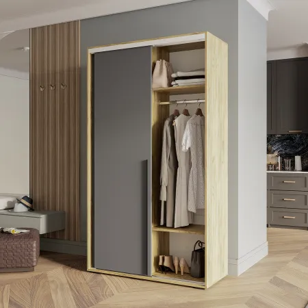 Шкаф-купе "Мебелони" ШКК-11 (МБ) (крафт/графит)