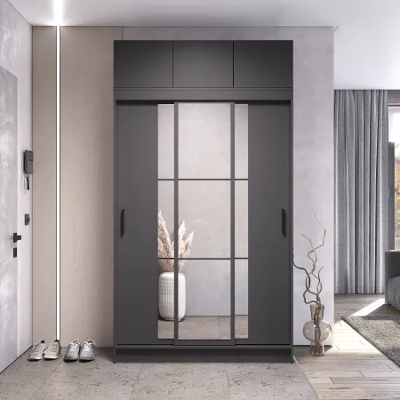 Шкаф-купе "Тайм" ШКК-03 NEW (Графит)