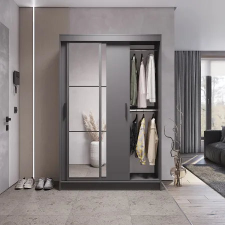 Шкаф-купе "Тайм" ШКК-03 NEW (Графит)