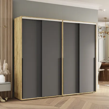 Шкаф-купе "Мебелони" ШКК-11 (МБ) (крафт/графит)