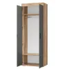 Шкаф 2-х створчатый "Прима" ШК-03 (графит/дуб каньон)