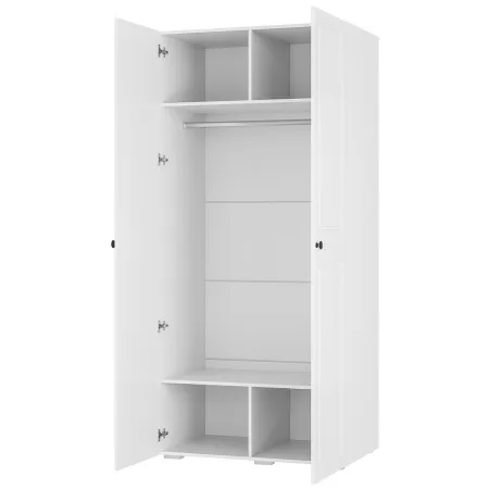 Шкаф 2-х створчатый "Софт" ШК-02 (Белый/Эмаль белая (F26))