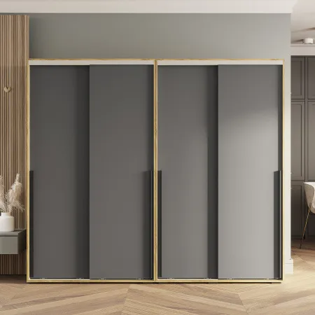 Шкаф-купе "Мебелони" ШКК-11 (МБ) (крафт/графит)