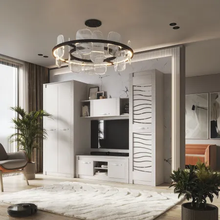 Шкаф антресольный "Монако" АН-07  (кашемир/MF03)