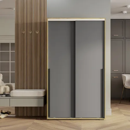 Шкаф-купе "Мебелони" ШКК-11 (МБ) (крафт/графит)