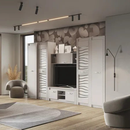 Шкаф антресольный "Монако" АН-07  (кашемир/MF03)