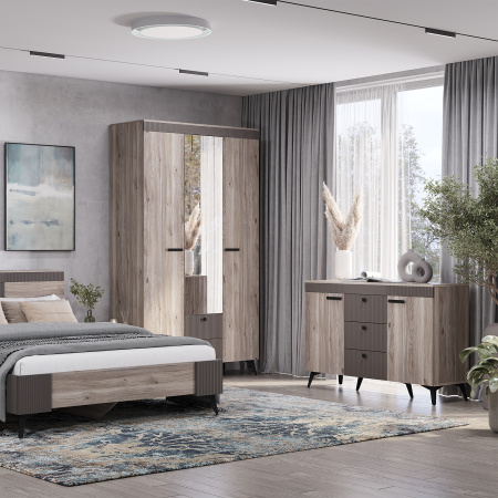 Комод "Кассандра" КМ-12 (Дуб Смоки/MF14)