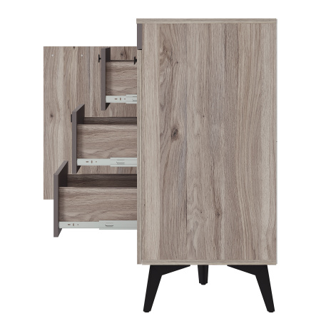 Комод "Кассандра" КМ-12 (Дуб Смоки/MF14)