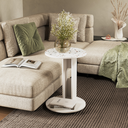 Стол журнальный "Ричи" Белый (Белый)