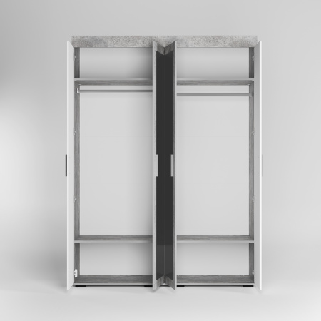 "Инстайл" Шкаф для белья ШК-31 (бетон/белый)