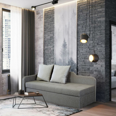 Диван прямой Сиена ящик НПБ (локоть левый, ткань OWN10)