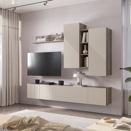 Навесной шкаф "Эмилия" ШКН-03 (Дуб смоки/Айриш (MF03)