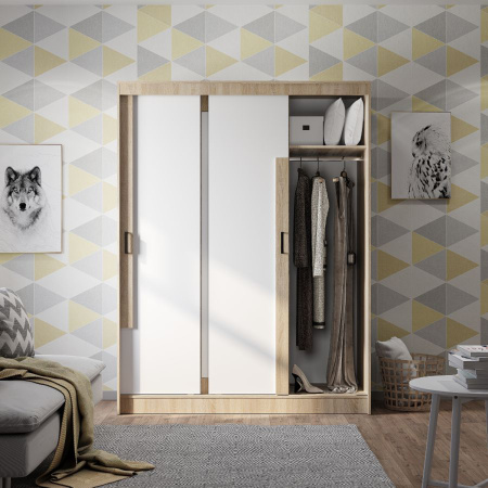 Шкаф-купе "Смарт" ШКК-06 (Дуб сонома/белый)