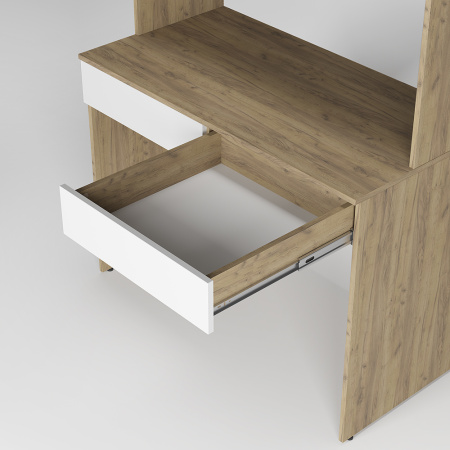 "Селфи" Стол письменный ПС-05 (крафт/белый)