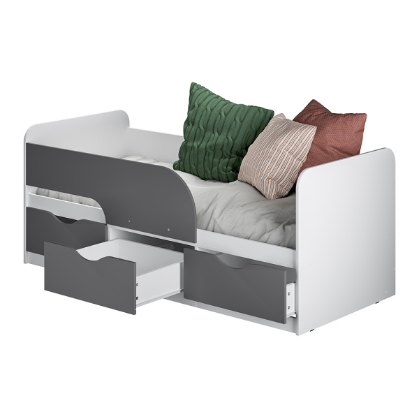 Кровать 0,9 м "Стандарт" КР-22 NEW (Белый/F02)