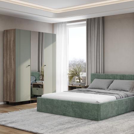 Шкаф 3-х створчатый "Олива" ШК-08 (Дуб каньон/MF12 Эвкалипт)