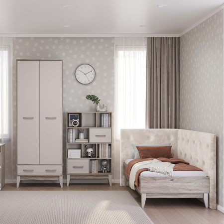 Кровать 0,9 м "Скандика" КР-04 (дуб смоки)