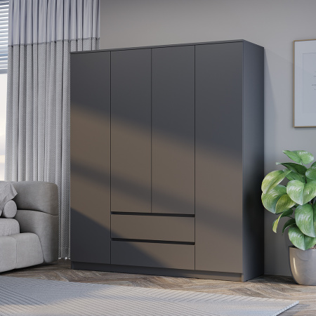 Шкаф 4-х створчатый "Симпл" ШК-13 (графит)