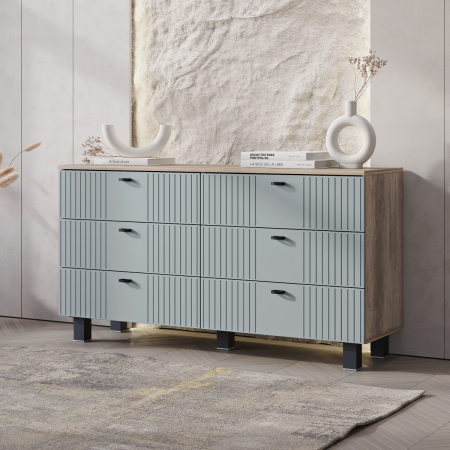 Комод "Олива" КМ-04 (Дуб каньон/MF11 Шарли бриз )