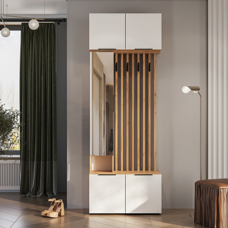 Шкаф навесной "Сандра" ШКН-02 (Крафт/Белый)