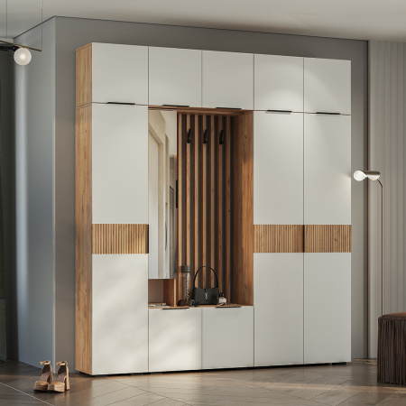 Прихожая "Сандра" ПР-03 (Крафт/Белый)