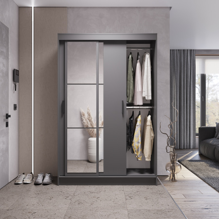 Шкаф-купе "Тайм" ШКК-03 NEW (Графит)