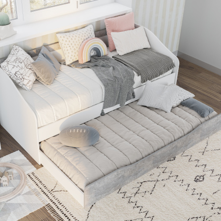 "Паскаль" кровать детская (белый/цемент светлый)