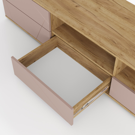 Гостиная "Камелия" ГС-01 (Крафт/шарли пинк (MF13)