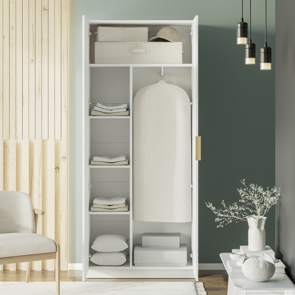 Шкаф 2-х створчатый "Шик" ШК-05 (Белый)