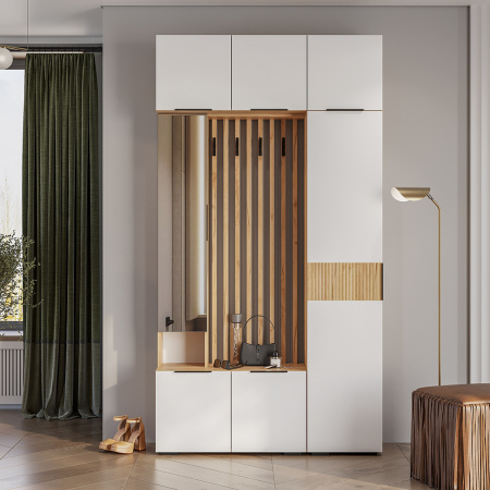 Шкаф навесной "Сандра" ШКН-03 (Крафт/Белый)