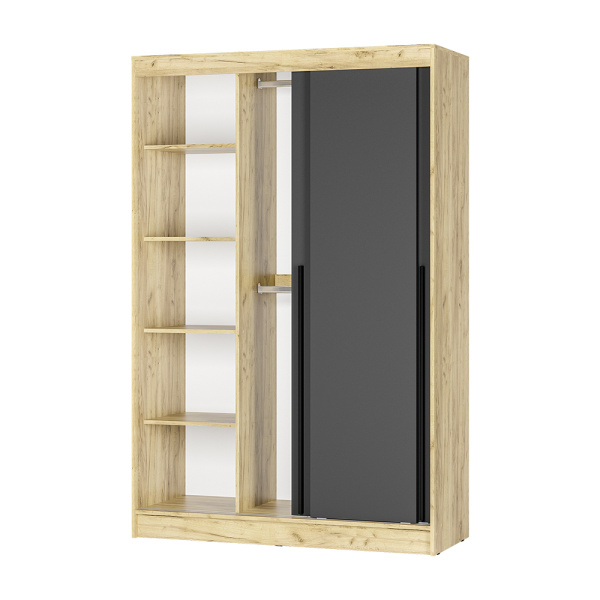 Шкаф-купе "Тайм" ШКК-03 МБ (крафт/графит)