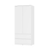 Шкаф 2-х створчатый "Симпл" ШК-03 (белый) Шкаф 2-х створчатый "Симпл" ШК-03 (белый)