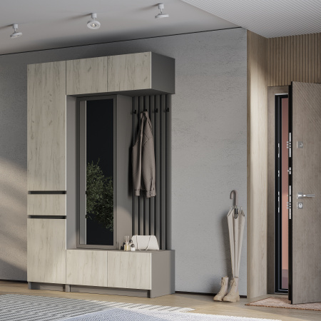 Пенал "Багира" ПН-01 (Графит/Крафт белый)