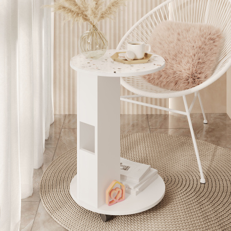 Стол журнальный "Ричи" Белый (Белый)