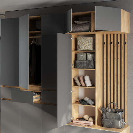 Прихожая "Багира" ПР-03 (Крафт/Графит)