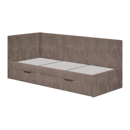 Кровать односпальная "Лео" КР-49 (Белый/Маренго/ЛДСП настил)