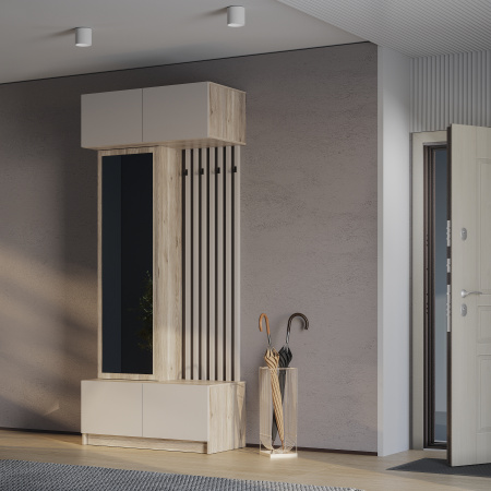 Прихожая "Багира" ПР-03 (Дуб смоки/Кашемир)