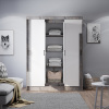 Шкаф-купе "Смарт" ШКК-06 (Цемент светлый/белый)