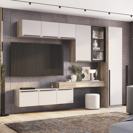 Шкаф навесной "Урбан" ШКН-06 (Дуб смоки/Кашемир)