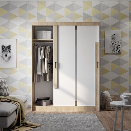 Шкаф-купе "Смарт" ШКК-06 (Дуб сонома/белый)