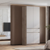 Шкаф 2-х створчатый "Багира" ШК-03 (Дуб смоки/Кашемир)