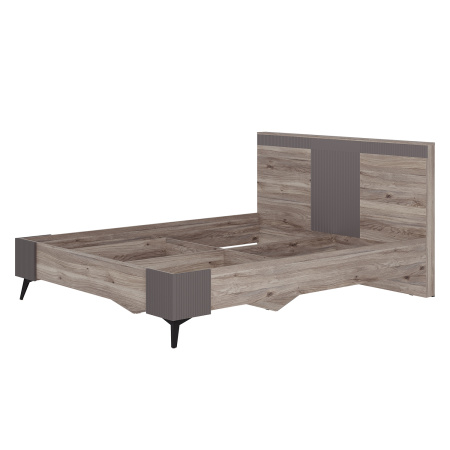 Кровать 1,6 м "Кассандра" КР-19 (Дуб смоки/MF14)