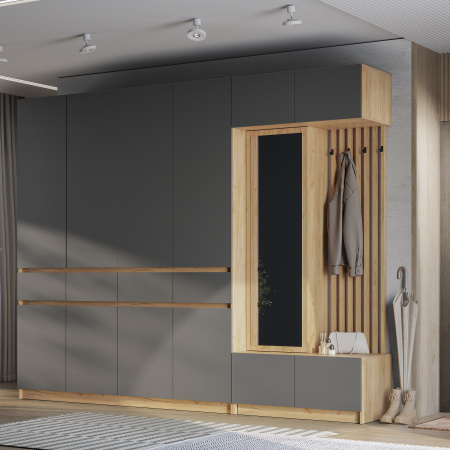 Прихожая "Багира" ПР-03 (Крафт/Графит)