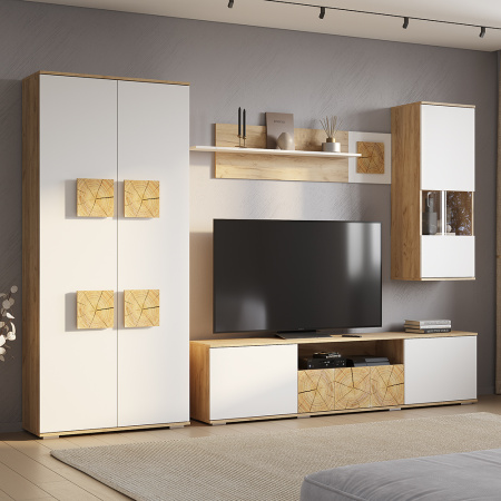 Тумба под ТВ "Тиволи" ТБ-06 (Крафт/Белый) Тумба под ТВ "Тиволи" ТБ-06 (Крафт/Белый)