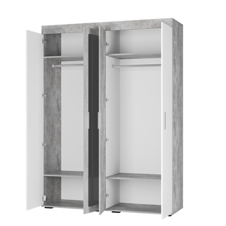 "Инстайл" Шкаф для белья ШК-31 (бетон/белый)