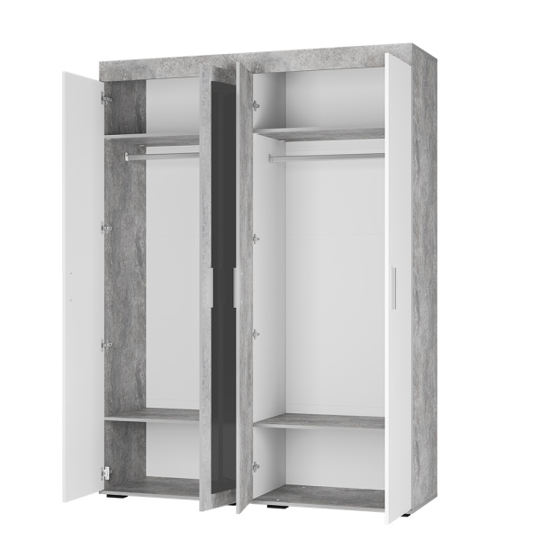 "Инстайл" Шкаф для белья ШК-31 (бетон/белый)
