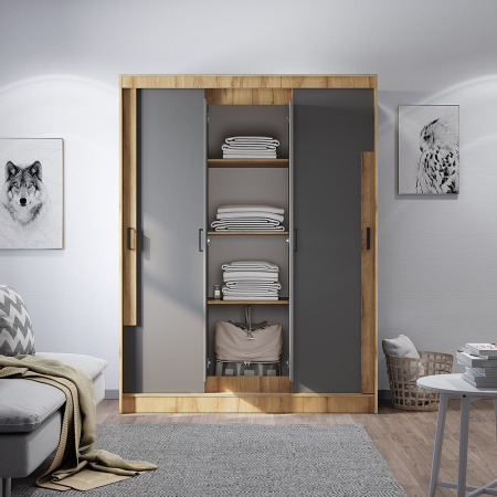 Шкаф-купе "Смарт" ШКК-06 (Крафт/графит)