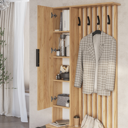 Прихожая "Сандра" ПР-03 (Крафт/Белый)