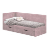 Кровать односпальная "Лео" КР-49 (Белый/Шарли пинк/ЛДСП настил)